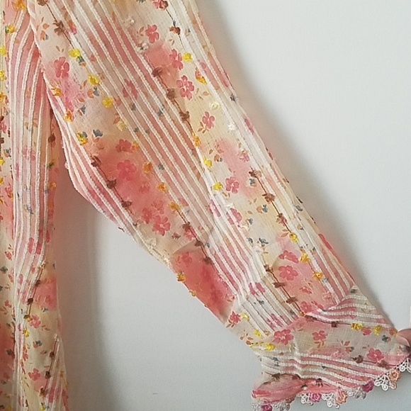 Handmade Vintage Multi Color Printed Caftan - Picture 5 of 8